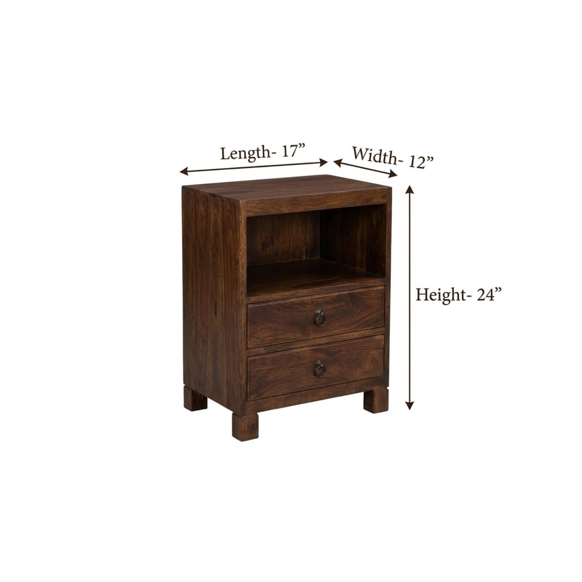 Two Drawer Bed Side Table